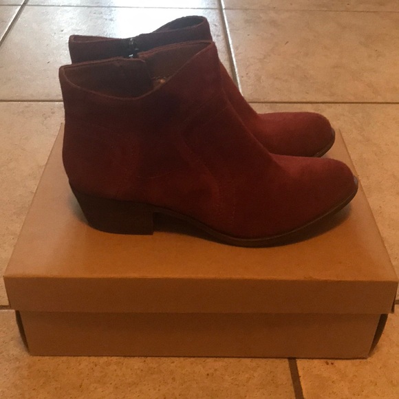 Lucky Brand Shoes Lucky Brand Maroon Suede Boots Poshmark